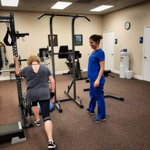 . By stretching out their ankles, calves, and feet with two great stretches, we assist our patients in accomplishing their functional goals.