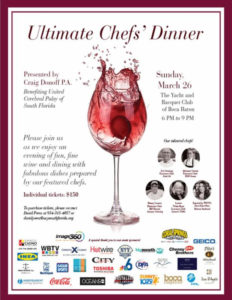 CardioFlex Therapy is proud to support the United Cerebral Palsy of South Florida Ultimate Chefs' Dinner event