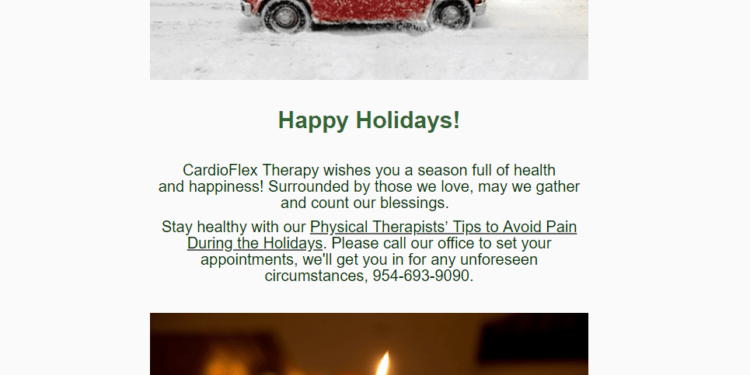 CardioFlex Therapy wishes you a Happy Holiday 2018